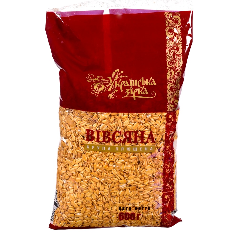 Крупа Українська Зірка вівсяна плющена 600 г